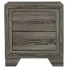 Coaster Fine Furniture 223342 Wright - 2-Drawer Nightstand Bedside Table - Brown Oak