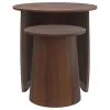 Coaster Fine Furniture 930330 Yency - 2 Piece Round - Mango Wood Nesting Table Set - Dark Brown
