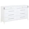 Coaster Fine Furniture 225073 Gracemont - 8-Drawer Bedroom Dresser Cabinet - White