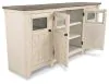Ashley Furniture W647-60 Bolanburg - Extra Large TV Stand - White / Brown / Beige