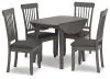 Ashley Furniture D194-15 Shullden - Round Drm Drop Leaf Table - Gray