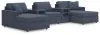 Ashley Furniture 92121S49 Ashley Furniture 92121S49 Modmax - 5-Piece Double Chaise Sectional With Audio System Consoles - Ink