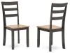 Ashley Furniture D396/15/01(2) Gesthaven - 5 Pc. - Round Dining Room Drop Leaf Table, 4 Side Chairs - Natural / Brown