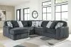 Ashley Furniture 98105S22 Ashley Furniture 98105S22 Midnight-Madness - 5-Piece Sectional With LAF Corner Chaise - Gunmetal