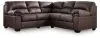 Ashley Furniture PC27705S2 WillowBend - 2-Piece Sectional With LAF Sofa With Corner Wedge - Umber
