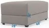 Jackson Furniture Industries 240510-1949/18 Trevor - Ottoman - Nickel