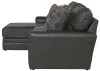 Jackson Furniture Industries 4378/42/75-28 Jackson Furniture Industries 4378/42/75-28 Denali - 2 Piece Italian Leather Match Sofa Chaise With Left Side Facing Chaise - Steel