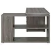 CoasterEveryday 800518 Yvette - 3-Drawer L-Shape Computer Desk - Weathered Gray