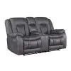 New Classic U2505-25P1-DGY New Classic U2505-25P1-DGY Morello - Console Loveseat With Power Footrest - Gray