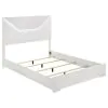Coaster Fine Furniture 224941Q Ives - Queen Panel Bed LED Headboard - White High Gloss