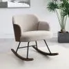 Coaster Fine Furniture 602625 Paige - Boucle Upholstered Mid Back Rocking Chair - Beige