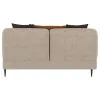 Coaster Fine Furniture 509412 Jade - Chenille Upholstered Sculpted Track Arm Loveseat - Latte