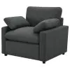 Coaster Fine Furniture 609533P Collins - Upholstered Power Recliner Chair - Dark Gray