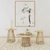 Coaster Fine Furniture 710608-S3 Touhy - 3 Piece Round Coffee And End Table Set - Natural Mango