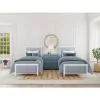 Riverside Furniture 30779-30793-30792 Riverside Furniture 30779-30793-30792 Rosalie - Twin Upholstered Bed - Blue / White