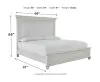 Benchcraft® B777/31/36/57/54/96 Benchcraft® B777/31/36/57/54/96 Kanwyn - 5 Pc. - Dresser, Mirror, Queen Panel Bed - Whitewash