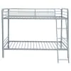 Coaster Fine Furniture 460334SVR Carson - Metal Twin Over Twin Bunk Bed - Glossy Silver