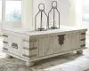 Ashley Furniture T757-9 Carynhurst - Lift Top Cocktail Table - White Wash Gray