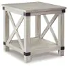 Ashley Furniture T929-3 Carynhurst - Rectangular End Table - Whitewash