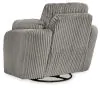 Ashley Furniture 9490361 Tie-Breaker - Swivel Glider Recliner - Fog