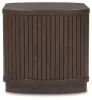 Ashley Furniture T679-2 Korestone - Square End Table - Dark Brown