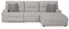 Ashley Furniture 93605S6 Ashley Furniture 93605S6 Acklen Place - 3-Piece Power Reclining Sectional With RAF Power Reclining Back Chaise - Pewter