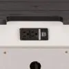Liberty Furniture 417-BR61 Allyson Park - Nightstand With Charging Station - Wirebrushed White / Charcoal