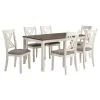 CoasterEveryday 190721 Fortress - 7 Piece Rectangular Dining Set - Vintage Vanilla