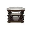 CoasterEssence 702448 Laney - 1-Shelf Glass Top Rectangular Coffee Table - Deep Merlot
