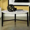CoasterEssence 753538 Tandi - Round Faux Marble Coffee Table - White And Black