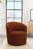 CoasterEssence 905631 Joyce - Upholstered Barrel Back Swivel Chair - Burnt Orange