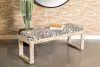 CoasterEveryday 914138 Aiden - Fabric Upholstered Accent Bench - Distressed White