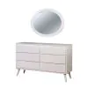 Furniture of America CM7386WH-MO Lennart - Oval Mirror - White