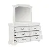 New Classic 00-493W-DM New Classic 00-493W-DM Lyndhurst - Dresser & Mirror - White