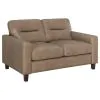 Coaster Fine Furniture 504667-S2 Scotland - 2 Piece Faux Leather Upholstered Sofa Set - Brown