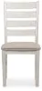 Ashley Furniture D394-01 Skempton - Dining UPH Side Chair (Set of 2) - White