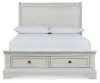 Ashley Furniture B742/21/26/87/84S/183 Ashley Furniture B742/21/26/87/84S/183 Robbinsdale - 5 Pc. - Dresser, Mirror, Full Sleigh Storage Bed - Antique White