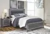 Ashley Furniture B214/31/36/54/57/95/B100-13/92(2) Ashley Furniture B214/31/36/54/57/95/B100-13/92(2) Lodanna - 8 Pc. - Dresser, Mirror, Queen Panel Bed With Roll Slats, 2 Nightstands - Gray