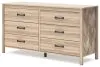 Ashley Furniture EB3929-231 Battelle - Six Drawer Dresser - Tan