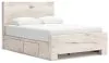 Ashley Furniture B2310B8 Ashley Furniture B2310B8 Lawroy - Queen Panel Bed With 2 Under Bed Storage Units - Light Natural