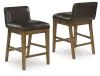 Ashley Furniture D974/13/124(3) Ashley Furniture D974/13/124(3) Cabalynn - 7 Pc. - Rectangular Dining Room Counter Table, 6 Upholstered Barstools - Light Brown