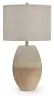 Ashley Furniture L207594 Linas - Metal Table Lamp - Cream / Beige