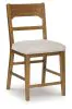 Ashley Furniture D974-224 Cabalynn - Upholstered Barstool (Set of 2) - Oatmeal / Light Brown
