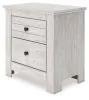 Ashley Furniture PCB1171-92 Makidern - Two Drawer Night Stand - Whitewash