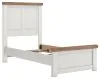 Benchcraft® B4615B2 Savonport - Twin Panel Bed - White / Brown