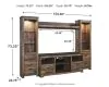 Ashley Furniture W446W2 Ashley Furniture W446W2 Trinell - 4 Pc. - Entertainment Center - 63