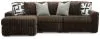Ashley Furniture 98104S15 Ashley Furniture 98104S15 Midnight-Madness - 3-Piece Sectional With LAF Corner Chaise And Armless Chair - Chocolate