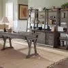 Liberty Furniture 466-HOJ-CDS Stone Brook - 3 Piece Home Office Set (Complete Desk) - Rustic Saddle