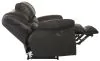 Jackson Furniture Industries 649145-1284/29-3084/29 Jackson Furniture Industries 649145-1284/29-3084/29 Transformer II - Power Ultimate Sofa With 3 Recliners & Drop Down Table - Chocolate Top Grain Italian Leather Match