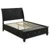 CoasterEssence 201329KE Sandy Beach - Wood Eastern King Storage Panel Bed - Black